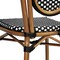 Flash Furniture Lourdes Thonet French Bistro Stacking Chair, Black and White PE Rattan and Bamboo Print Alum Frame SDA-AD642002S-BKWH-NAT-GG - alternate 10